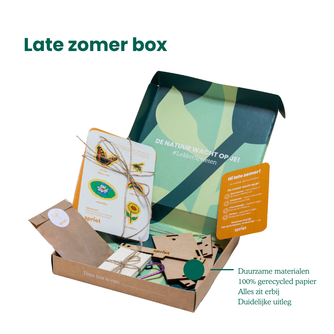 natuurbox, leuk met kind, buitenspelen, 1op1 tijd met kind, natuurbingo, creatief cadeau kind, duurzaam cadeau kind, natuur cadeau kind